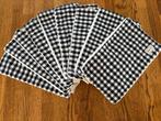 Mini Coton handdoekjes of waslapjes in Vichy ruit zwart wit, Ophalen of Verzenden, Zo goed als nieuw, Overige typen, Overige merken