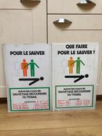Vintage Veiligheidsposters 60x40, Antiek en Kunst, Antiek | Schoolplaten, Ophalen of Verzenden, Overige thema's