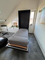Op maat gemaakt klapbed – zwart – ongebruikt, Huis en Inrichting, Ophalen, 100 cm, Eenpersoons, Zo goed als nieuw