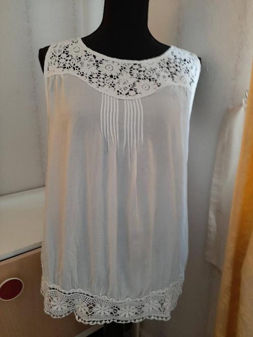 topje merk Geddes and Gillmore maat L, Kleding | Dames, Tops, Zo goed als nieuw, Maat 42/44 (L), Wit, Zonder mouw, Ophalen of Verzenden