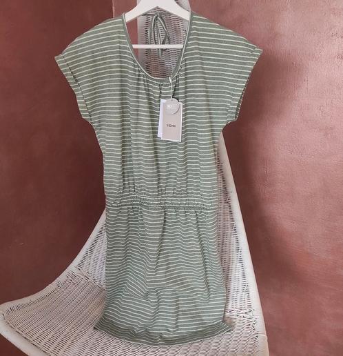 Nieuw - Ichi jurk groen gestreept - mt xs, Kleding | Dames, Jurken, Nieuw, Maat 34 (XS) of kleiner, Groen, Boven de knie, Verzenden