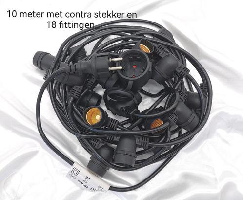 prikkabel 10-15-of 25 meter incl koppelbare contrastekker, Tuin en Terras, Buitenverlichting, Nieuw, Overige typen, Kunststof