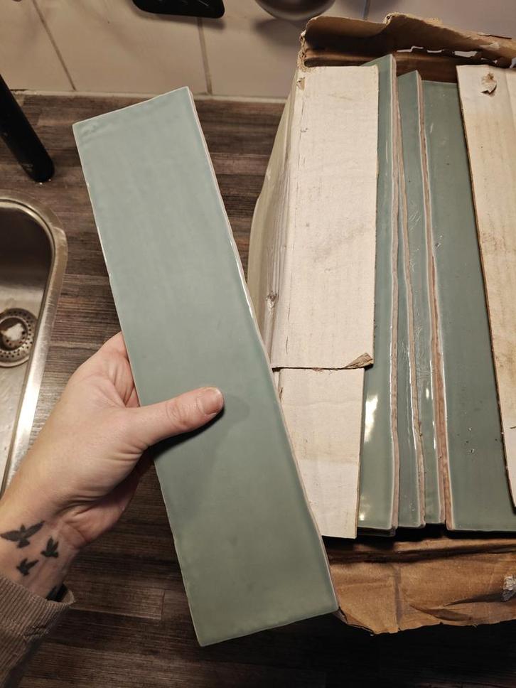 2 dozen tegels, Doe-het-zelf en Verbouw, Vloerdelen en Plavuizen, Nieuw, Laminaat, Hout, 50 tot 150 cm, 10 tot 30 cm, Ophalen