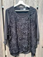 Zwarte kanten blouse – maat 50 – nog in mooie staat, Komplimente, Ophalen of Verzenden, Zo goed als nieuw, Blouse of Tuniek