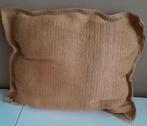Jute sierkussen 60 x 45, Huis en Inrichting, Woonaccessoires | Kussens, Ophalen of Verzenden, Zo goed als nieuw, Bruin, Rechthoekig