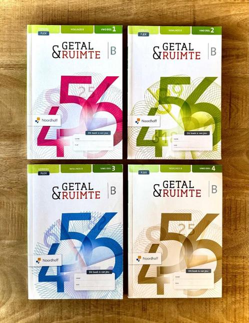Getal & Ruimte VWO B Deel 1, 2, 3, 4 + Uitwerkingen. Ed 12, Boeken, Schoolboeken, Zo goed als nieuw, Wiskunde B, VWO, Ophalen of Verzenden
