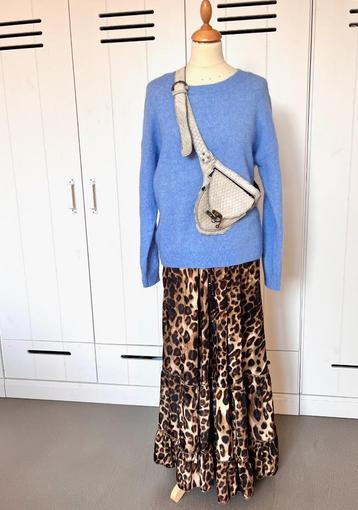 superleuk! GOLD&SILVER Paris maxi panterprint rok One Size beschikbaar voor biedingen