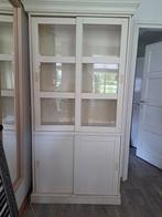 Witte vitrinekast, Huis en Inrichting, Kasten | Vitrinekasten, Ophalen, Gebruikt, 100 tot 150 cm, 150 tot 200 cm