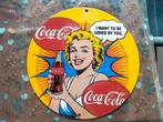 Emaille reclamebord pop art Coca Cola Andy Warhol marlyn, Ophalen of Verzenden, Gebruikt, Reclamebord