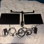 2 Monitoren + Docking Station + Dual Monitor Arm + Kabels, HD, IPS, Dell, Onbekend