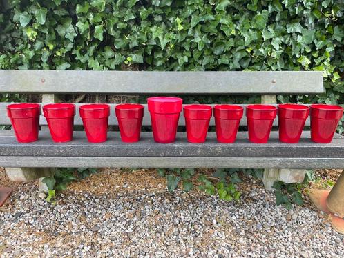 PRACHTIGE set van 10 GLOEDNIEUWE (!) Plantenpotten!, Huis en Inrichting, Woonaccessoires | Vazen, Nieuw, Rood, Minder dan 50 cm
