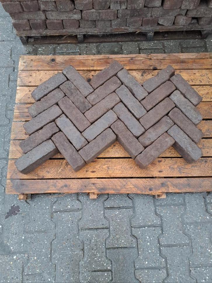 Grote partij Rood/Bruine dikformaten - 262m², Tuin en Terras, Tegels en Klinkers, Zo goed als nieuw, Klinkers, Beton, Ophalen of Verzenden
