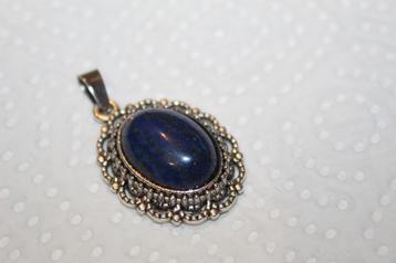 Lapis lazuli kettinghanger - Blauwe steen hanger beschikbaar voor biedingen