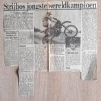 Motorcross: Dave Strijbos Eerste Nederlandse Wereldkampioen!, Hobby en Vrije tijd, Krantenartikel motorcross, Gebruikt, Verzenden