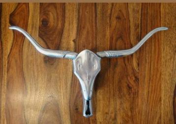 Wanddecoratie Longhorn Dierenkop Aluminum Nieuw Skull  beschikbaar voor biedingen