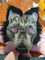Therian/ furry / kimonomimi tiger mask black and gray, Hobby en Vrije tijd, Ophalen of Verzenden