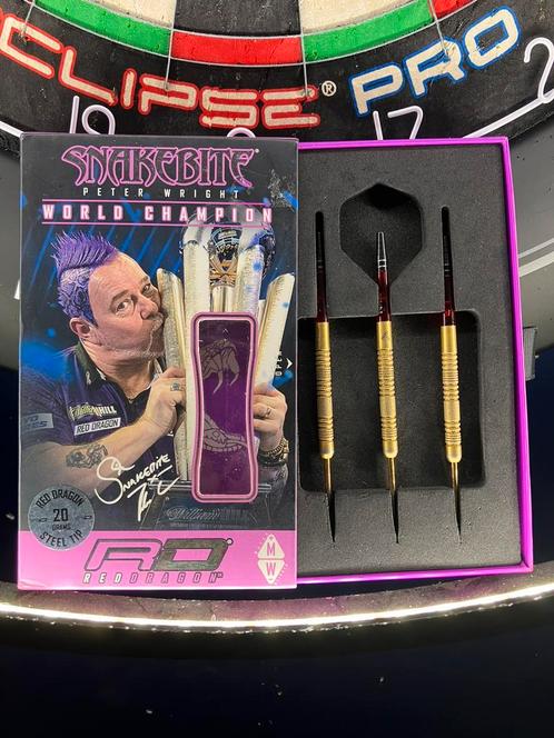 Red Dragon Peter Wright Euro Element Gold 20 gram., Sport en Fitness, Darts, Zo goed als nieuw, Pijlen, Ophalen of Verzenden