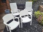 tuinstoelen wit, Tuin en Terras, Ophalen, Gebruikt, Kunststof, Stapelbaar