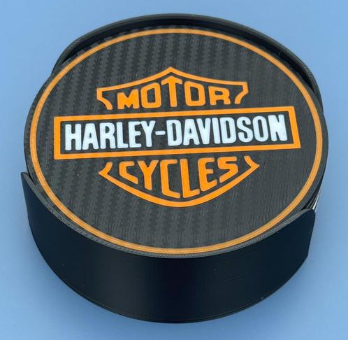 8x Harley-Davidson onderzetters + houder, Motoren, Onderdelen | Harley-Davidson, Nieuw, Ophalen of Verzenden