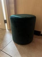 Groene velvet poef, Ophalen, Minder dan 50 cm, Gebruikt, Rond