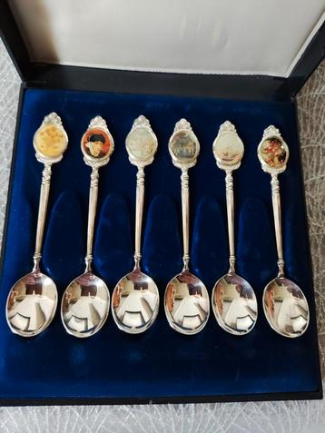 Zes prachtige verzilverde lepeltjes 'Vincent van Gogh' beschikbaar voor biedingen