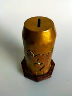 Mickey Mouse spaarpot WO2 era (trench art ?), Ophalen of Verzenden, Gebruikt, Metaal of Blik, Strip- of Tekenfilmfiguur