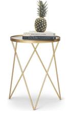 Lifa Living Bijzettafel Emily x2, Huis en Inrichting, Tafels | Sidetables, 25 tot 50 cm, Rond, Metaal, Zo goed als nieuw