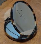 Zeldzame vintage dubbele make-up spiegel schildpad cellulose, Antiek en Kunst, Ophalen, Rond, Minder dan 50 cm