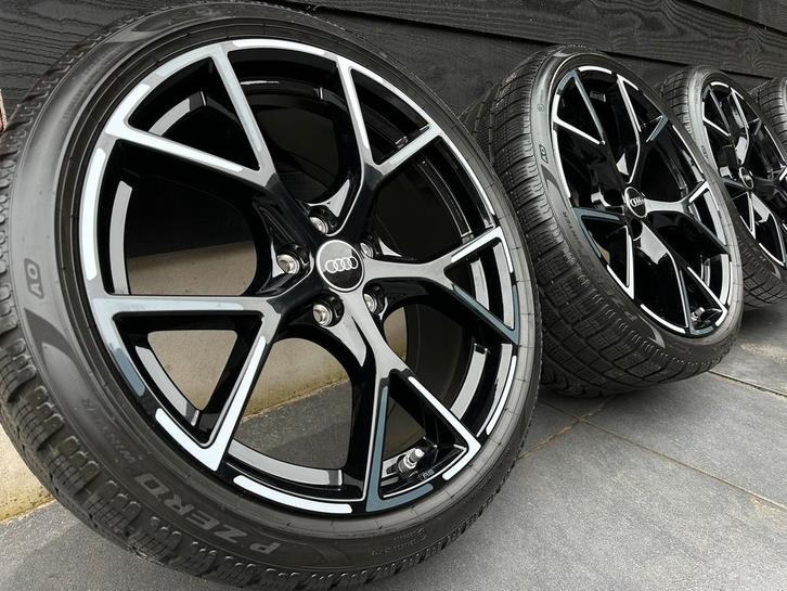 19” INCH AUDI RS3 WINTERSET 8Y A3 S3 2-TONE 5X112 BREEDSET, Auto-onderdelen, Banden en Velgen, Banden en Velgen, Winterbanden