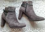 OPRUIMING - Grijs leren laarsjes - LILIAN - Maat 38.5, Lage of Enkellaarzen, Ophalen of Verzenden, Zo goed als nieuw, Grijs