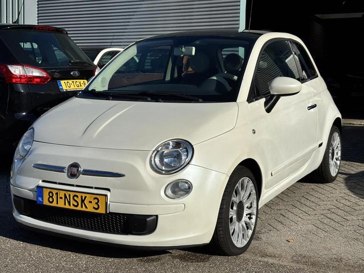 Fiat 500 1.2 Lounge Automaat Leer Airco Nw Apk Beurt, Auto's, Fiat, Bedrijf, ABS, Airbags, Airconditioning, Bluetooth, Elektrische buitenspiegels