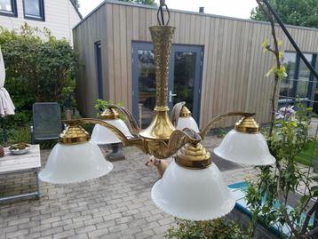 Origineel ART DECO ART NOUVEAU bronzen vergulde plafondlamp  beschikbaar voor biedingen