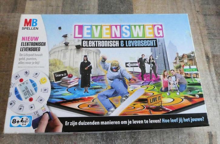 Levensweg Elektronisch & Levensecht MB vanaf 8 jaar., Hobby en Vrije tijd, Gezelschapsspellen | Bordspellen, Zo goed als nieuw