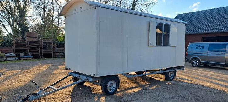 Schamelwagen, schaftwagen, pipowagen, Doe-het-zelf en Verbouw, Bouwketen en Schaftketen, Gebruikt, Ophalen of Verzenden