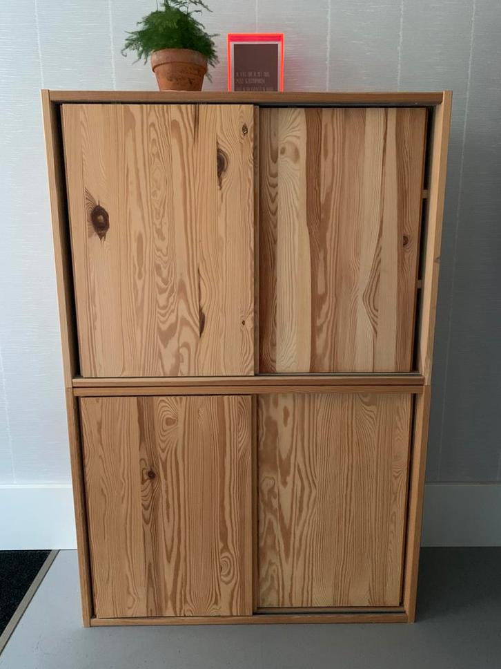 2x houten schuifdeurkast Ivar van IKEA, als nieuw!, Huis en Inrichting, Kasten | Stellingkasten, Zo goed als nieuw, Ophalen