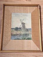 Schilderij Aquarel Molen H. Hendrik Valkenburg 1826–1896, Ophalen of Verzenden