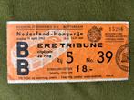 Wedstrijdkaartje Nederland-Hongarije (30-04-1961), Losse kaart, Eén persoon, April, Nederlands elftal