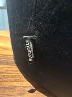 Zwarte grote riverdale poef, Huis en Inrichting, Ophalen of Verzenden, Zo goed als nieuw, Rond, Minder dan 50 cm