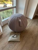 Vluv ergonomische zit bal Taupe stof 65cm, Huis en Inrichting, Gebruikt, Rond, Ophalen of Verzenden, Stof