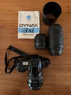 Minolta Dynax 3xi, 2 extra objectieven,tas.Werkt!, Ophalen of Verzenden, Gebruikt, Spiegelreflex, Minolta