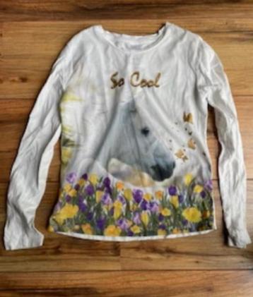 Longsleeve shirt met paard in maat 134/140 beschikbaar voor biedingen