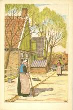 Oud Urk [omstreeks 1900] - aquarel - ongelopen, Verzamelen, Ophalen of Verzenden, Voor 1920, Ongelopen, Flevoland