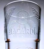 Bacardi Rum Mojito Cocktailglas  Reliëf Blad Vleermuis Logo, Verzenden, Nieuw, Gebruiksvoorwerp
