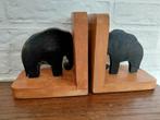 Vintage houten olifanten boekensteunen., Ophalen of Verzenden