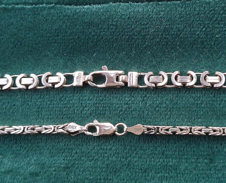 2x KONINGS KETTING (zilver925) 60cm, Sieraden, Tassen en Uiterlijk, Kettingen, Gebruikt, Overige materialen, Zilver, Ophalen of Verzenden