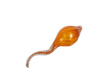 Glaspegel - Spiraal - oranje - ophangoog - Murano stijl beschikbaar voor biedingen