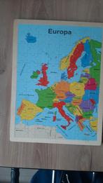 Houten Puzzel Europa voor kinderen 5-8 - Sinterklaas Cadeau!, Nieuw, Van hout, 4 tot 6 jaar, Meer dan 50 stukjes