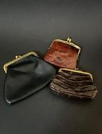 3 Vintage Lederen Knipjes, Ophalen of Verzenden, Zo goed als nieuw, Zwart, Leer