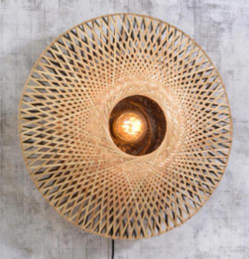 Design wandlamp van bamboe – sfeervol & duurzaam – snelle ve, Huis en Inrichting, Lampen | Wandlampen, Zo goed als nieuw, Ophalen of Verzenden