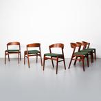 Vintage Deense eetkamerstoelen, set van 6, Ophalen, Hout, Gebruikt, Overige kleuren